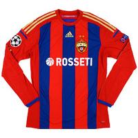 2014-15 CSKA Moscow Match Worn CL Home L/S Shirt Fernandes #2