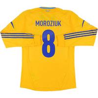 2011-13 Ukraine Match Issue Home L/S Shirt Moroziuk #8 *w/Tags*