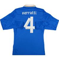2012-13 Italy Player Issue Home L/S Shirt Verratti #4 *w/Tags*