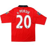 2013-14 Manchester United Home L/S Shirt v.Persie #20 *w/Tags* XS.Boys