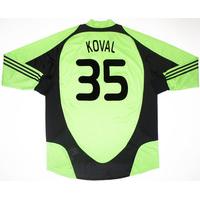 2010-11 Dynamo Kiev Player Issue GK Shirt Koval #35