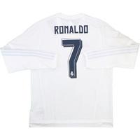 2015-16 Real Madrid Home L/S Shirt Ronaldo #7 (+ FIFA WC) *w/Tags*