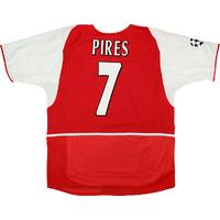 2002-04 Arsenal Match Issue CL Home Shirt Pires #7