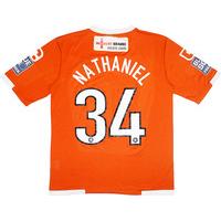 2009-10 Luton Town Match Issue Home Shirt Nathaniel #34