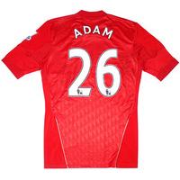 2011-12 Liverpool Match Issue Signed TechFit Home Shirt Adam #26