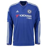 2015-2016 Chelsea Adidas Home Long Sleeve Shirt (Kids)