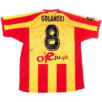 2006-07 Korona Kielce Match Issue Signed Home Shirt Gola?ski #8