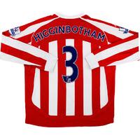 2008-09 Stoke City Match Issue Home L/S Shirt Higginbotham #3