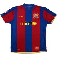 2007-08 Barcelona Home Shirt (Excellent) M