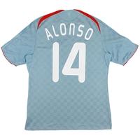 2008-09 Liverpool CL Away Shirt Alonso #14 (Excellent) M