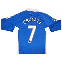 2011-12 Wigan L/S Match Worn Signed Home Shirt Crusat.I #7