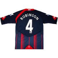 2009-10 Bolton Match Issue Away Shirt Robinson #4