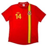 2012-13 Wales Match Issue Home Shirt #14