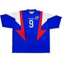 2000-02 Iceland Match Issue Home Shirt #9