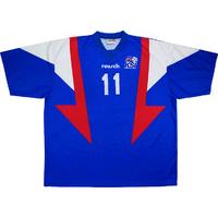 2000-02 Iceland Match Issue Home Shirt #11