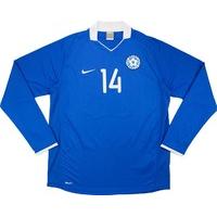 2008-10 Estonia Match Issue Home L/S Shirt #14