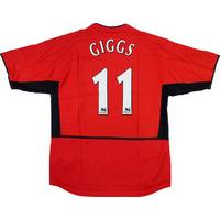 2002 04 manchester united home shirt giggs 11 excellent m