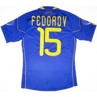 2009 10 ukraine match issue away shirt fedorov 15