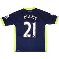 2011-12 Wigan Match Issue Signed Away Shirt Diame #21