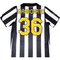 2010-11 Juventus Match Issue Home Shirt Giandonato #36