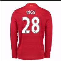 2016-17 Liverpool Home Long Sleeve Shirt (Ings 28)