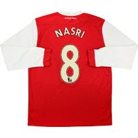 2010-11 Arsenal Home L/S Shirt Nasri #8 (Good) L