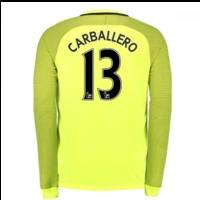 2016-17 Man City Home Goalkeeper Shirt (Carballero 13) - Kids