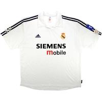 2002-03 Real Madrid CL Centenary Home Shirt (Good) XL