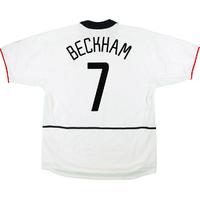 2002 03 manchester united european away shirt beckham 7 very good m