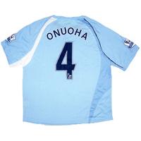 2008-09 Manchester City Match Issue Home Shirt Onuoha #4
