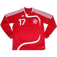 2006-08 Denmark U-18 Match Issue Home L/S Shirt #17