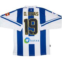 2010-11 Real Sociedad Match Issue Home Signed L/S Shirt D.Rivas #19