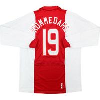 2007-08 Ajax Match Issue Home L/S Shirt Rommedahl #19