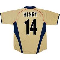 2001 02 arsenal away shirt henry 14 excellent xxl