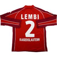 2005-06 Kaiserslautern Match Issue Home L/S Shirt Lembi #2