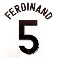 2012-13 Manchester United European Away Ferdinand #5 Name Set