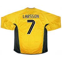 2002 Celtic Away L/S Shirt Larsson #7 (Excellent) XL