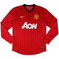 2012-13 Manchester United Home L/S Shirt (Excellent) L