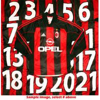 2000-01 AC Milan L/S Player Issue Home # Shirt S