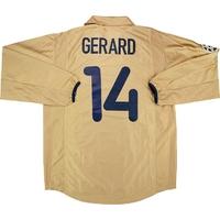 2001-02 Barcelona Player Issue Champions League Third L/S Shirt Gerard #14 *Mint* L