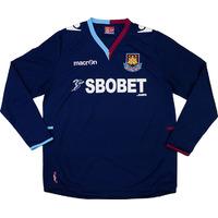 2012-13 West Ham Away L/S Shirt (Excellent) M