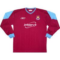 2003-05 West Ham Home L/S Shirt XXL