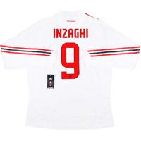 2008-09 AC Milan Player Issue Away Domestic L/S Shirt Inzaghi #9 *w/Tags* XL