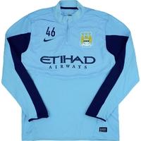 2013-14 Manchester City Player Issue 1/2 Zip Training Top #46 (Good) L