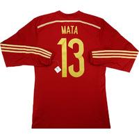 2013 15 spain adizero player issue home ls shirt mata 13 wtags