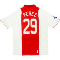 2007-08 Ajax Home Shirt Perez #29 (Excellent) L