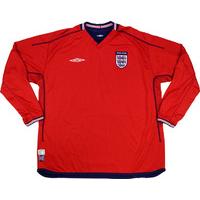2002-04 England Away L/S Shirt (Excellent) XL