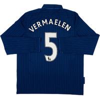 2009-10 Arsenal Away L/S Shirt Vermaelen #5 M