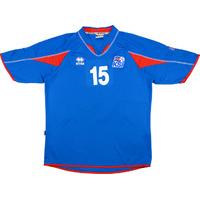 2006-08 Iceland Match Issue Home Shirt #15