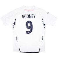 2007-09 England Home Shirt Rooney #9 M.Boys